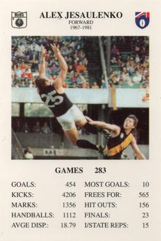 1994 The Great Footy Card Game #NNO Alex Jesaulenko Front